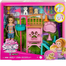 Mattel HRM10 Barbie Stacie Centre Des Chiots Playset Parc Avec Accessoires