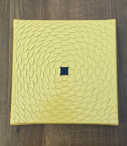 Tableau abstrait jaune - jaune, bleu