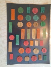 36  jetons Bois dont 31 Publicitaires. ( Nice Citron/Berger/ Jifran/ Norwege