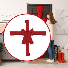 Nœud géant rouge rouge pour