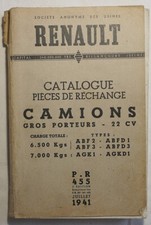 Renault : Catalogue pièces de rechange camions gros porteur 22 CV / 1941