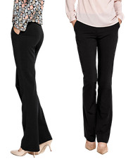 Pantalon Noir Bootcut Femme