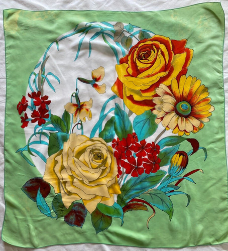 Foulard soie vintage - soie,