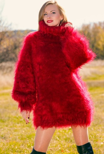 Supertanya red thick mohair - supertanya,