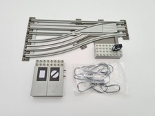 Lego® train 12V chemin de fer voie ferrée 7859 aiguillage éléctrique GAUCHE GRIS
