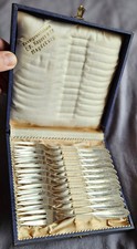 Coffret allemand de 12 fourchettes GATEAU / dessert en métal argenté ALBA 100