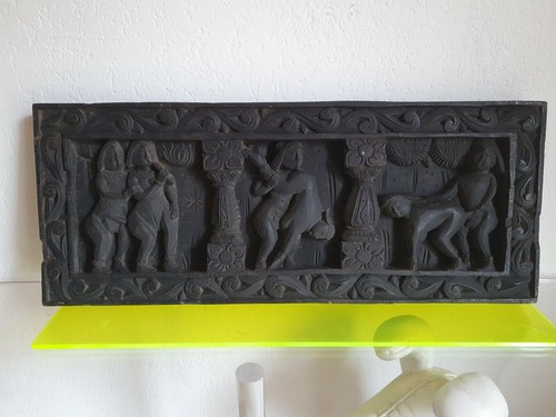 Sculpture bois ancienne inde - sculpture,