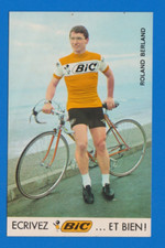 CYCLISME carte cycliste ROLAND BERLAND équipe BIC 1969
