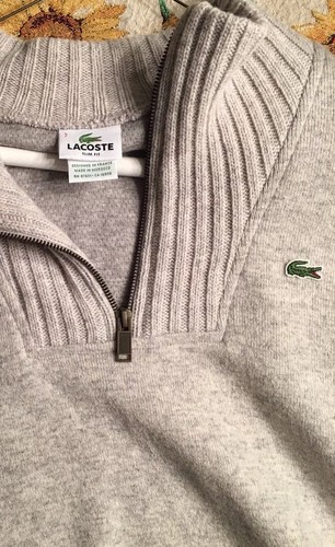 Lacoste mens lambswool sweater - lacoste,