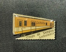 PIN'S LAPEL PIN PINS TRAIN SNCF WAGON LA POSTE COUPS DE TAMPON AMBULANTS RARE