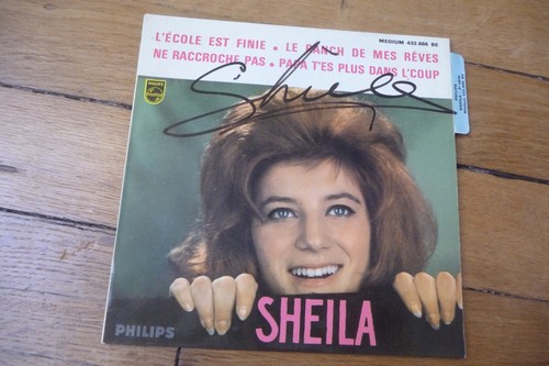 Sheila 45t autographe dedicace - 45t,