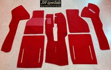 Tapis de Voiture Équipement pour Fiat X1/9 Rouge 1972-1989 Velours 7tlg. Cuir