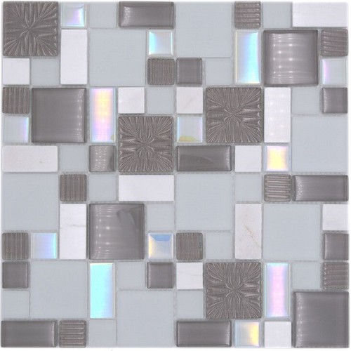 Pâte verre gris blanc - pâte, de