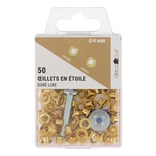 Kit Oeillets en étoile et outils de pose - 4 mm