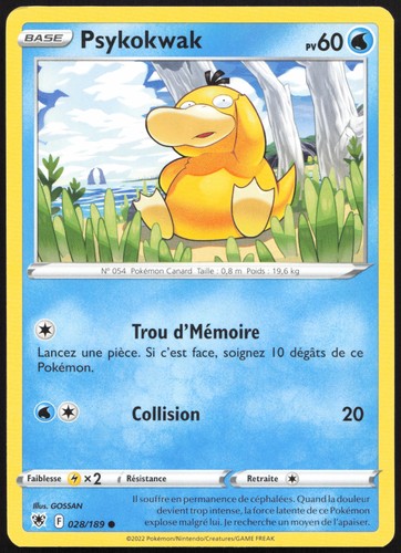 Carte pokémon psykokwak - carte,