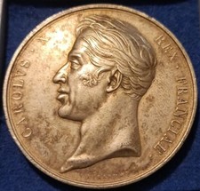 MEDAILLE ARGENT - CHARLES X - CAROLVS X REX FRANCIAE 1825