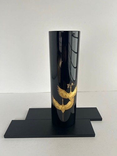 Vase japonais laqué wajima - laqué,