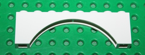 Lego white brick arch 1x8x2 - brick,