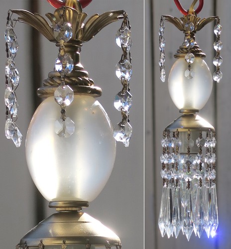 Swag lamp chandelier vintage - swag,