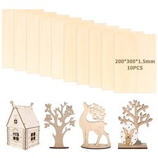 10 Pièces Feuilles de Bois de