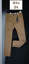 Ikks Taille 34  NEUF 🧡 Pantalon jeans slack denim beige  homme taille ajustable