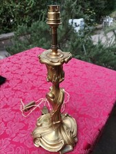 Grand flambeau bronze doré