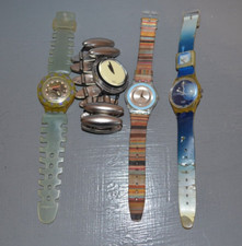 Lot de 4  Montres SWATCH Vintage  Non Testé pour Collectionneur ou pour Pièces