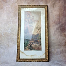 Cadre doré ancien avec vitre