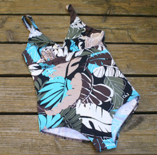 Maillot de bain DOLLY&JANE DJ turquoise marron blanc noir (français T 4) taille 42 / L neuf