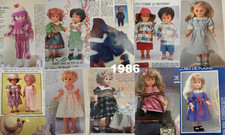 PATRONS POUPEES MODES & TRAVAUX  M.FRANCOISE J.MICHEL & MICHEL ANNEE 1986
