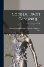 Code du droit canonique: Modifications introduites dans la précédente