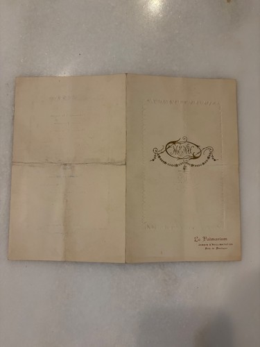 Ancien menu restaurant - , du