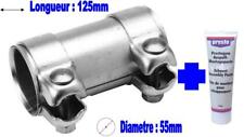 FLEXIBLE ECHAPPEMENT 55 x 125 MM MANCHON TUYAU COLLIERS DOUBLE + PATE