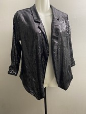 APOSTROPHE Woman Black Sequin Blazer