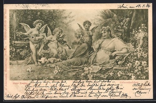Carte postale artiste hans - carte, d'artiste