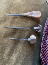 Objet De Métier. Lot 3 Alênes Bourrelier Cordonnier Outils Anciens