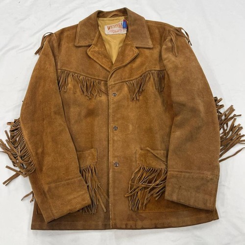 Veste cuir franges - en, à