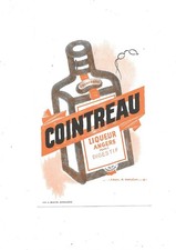 Buvard publicitaire  thème alcool fort Cointreau signé Jean A. Mercier