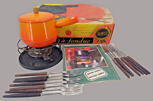 Service fondue vintage - fondue,