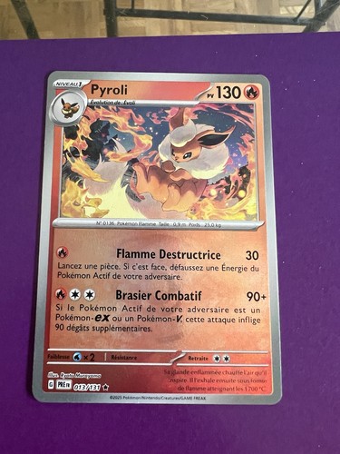 Carte pokémon pyroli - carte,