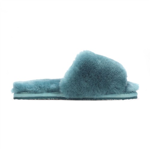 Femmes mouton pantoufles bleu - femmes,