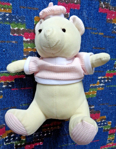 Doudou peluche ours creme - ours,