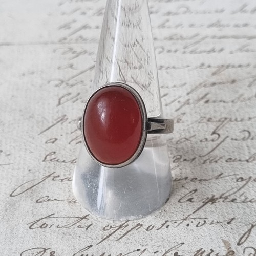 Bague ancienne argent avec - bague,