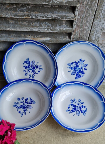 Anciennes assiettes creuses - 4,