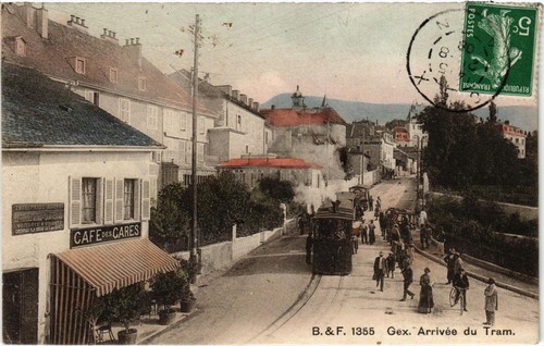 Cpa gex arrivee tramway - du,