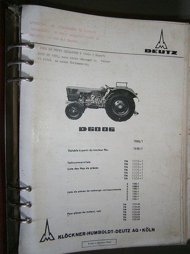Deutz tracteur d6006 6006 - deutz,