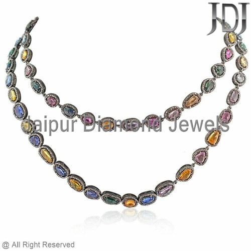 Collier diamant saphir - collier,