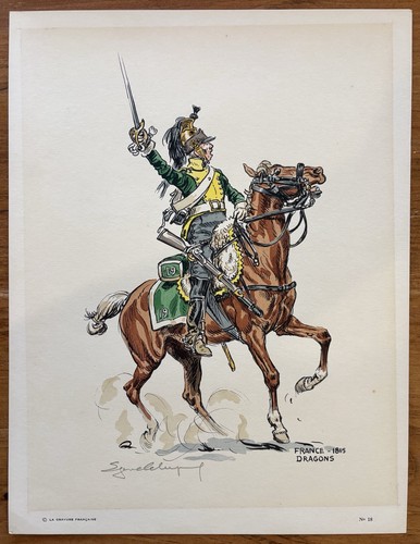 French military lithograph - french,