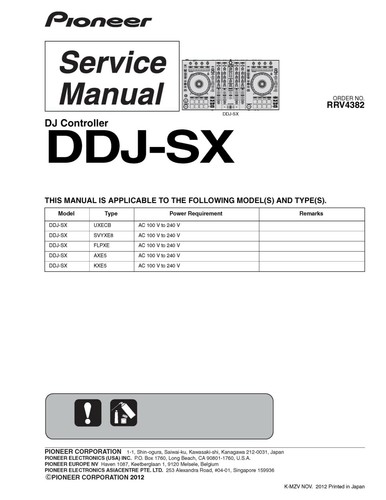 Service manuel instructions - manuel, d'instructions