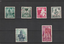 VALENCIA lot 6 timbres anciens 1 timbre cachet rouge de collection